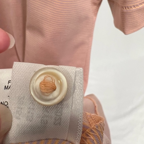 Peter Millar Men's Peach Polo with Contrast Inner Placket - Picture 11 of 11